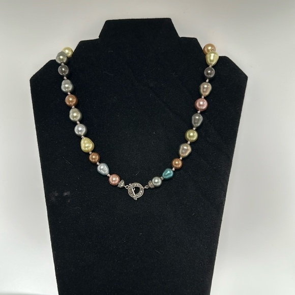 Elegant 925 Silver Real Exquisite Pearls Necklace